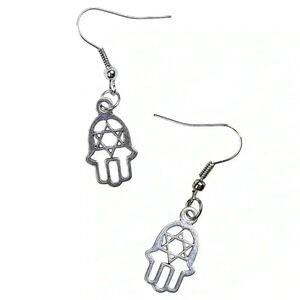 Star of David Hamsa hand earrings NEW